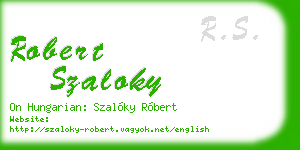 robert szaloky business card